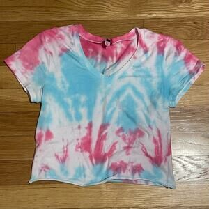 Eien Tie-Dye Cropped Baby Tee - Size S